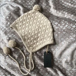 ❄️ NWT Rag & Bone knit hat with Pom poms